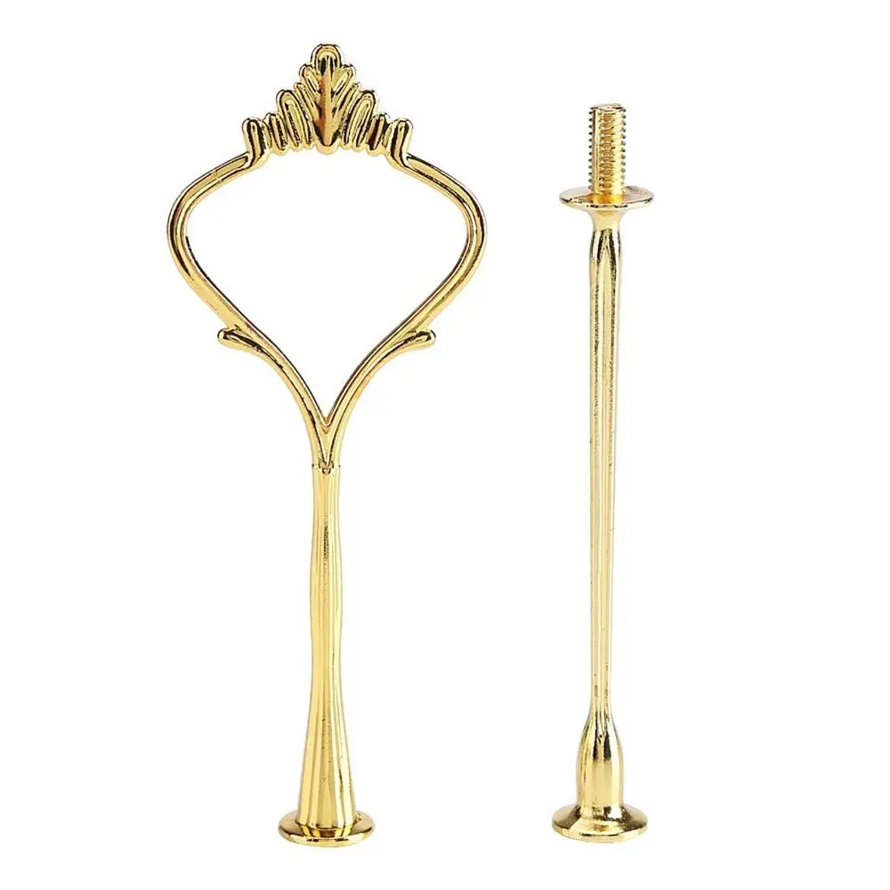 Zinc Alloy Cake Stands 2 Tiers 3 Tier Crown Handle Tiered Fruit Plate Gold Silver Spacer Washers Cake Stand Hardware