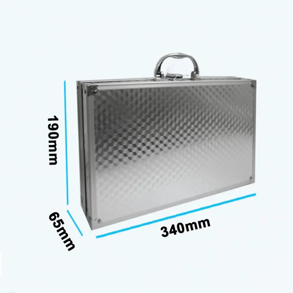 Sound Card Microphone Aluminum Box Storage Box Mic Storage Sponge Box Silver Metal Suitcase Hard Case Live Equipment Toolbox