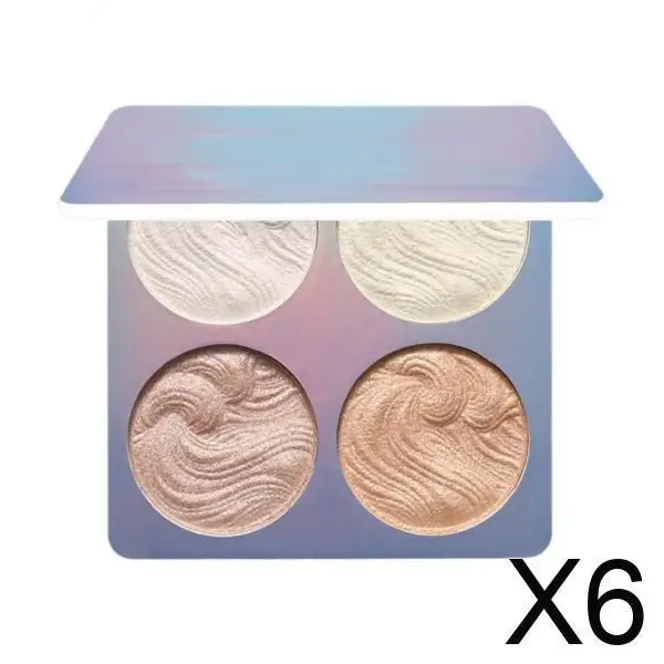 Professional Glow Highlighter Makeup Palette 4 Shades Face Contour Powder for Luxury Women’s Cosmetics