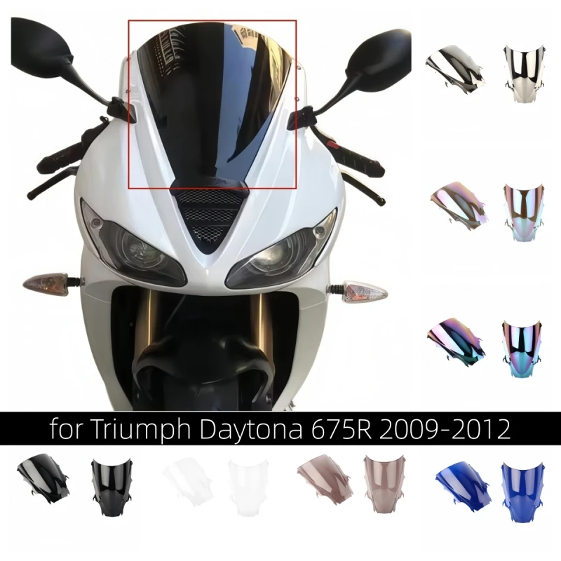 

Motorcycle Windshield Original Front Windshield Windshield Mirror Guide Cover for Triumph Daytona 675 675R 2009-2012