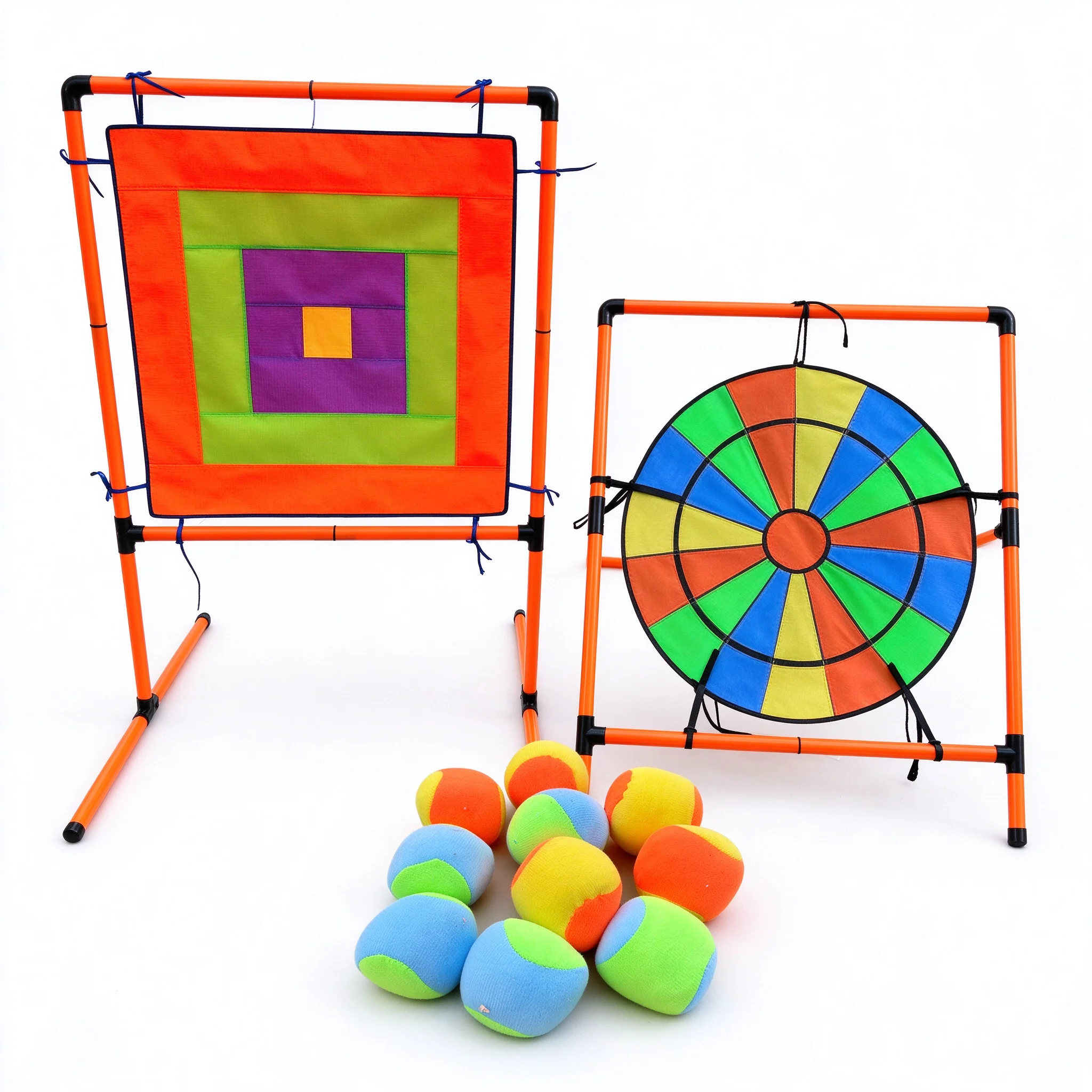 Kids Target Toss Game Set Outdoor Throwing Target Game Multiple Dart Boards with Balls Kindergarten School Carnival Team Buildin