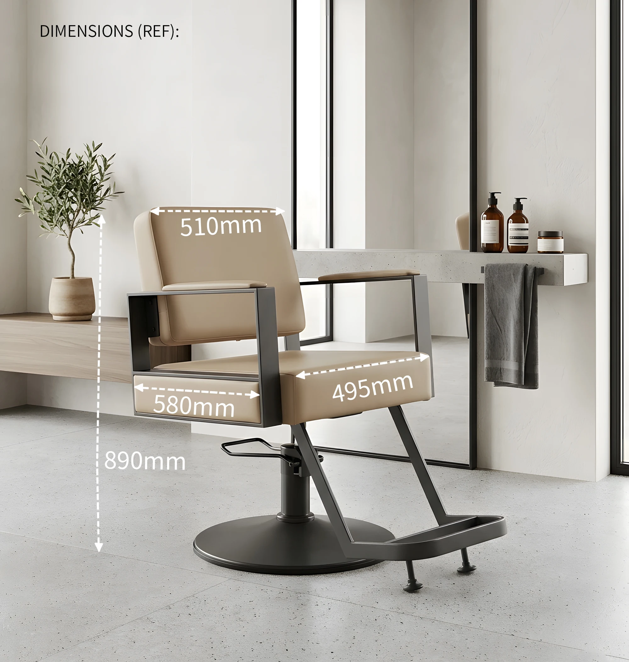 Modern Detachable Salon Chair Knock-down Barber Chair Small Packaging Hydraulic Styling Seat for Hairdressing Spa