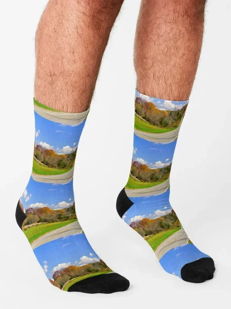 Highway Trails Socks hiking Stockings gifts professional running Man Socks Women's