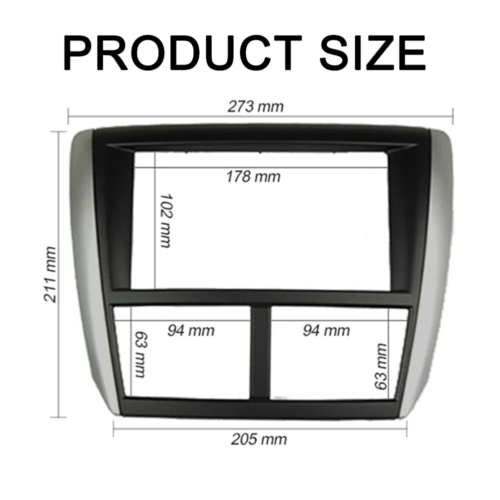 #19Z player panel,Car Radio Fascia for Subaru Forester Impreza 2007-2012,Silver & Black