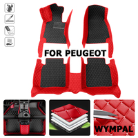 Car Floor Mats For PEUGEOT 206 206CC 207 207CC 208 301 307cc 307 307SW 308 308CC 308GT 308SW 5seat 405 406 407 Car Accessories