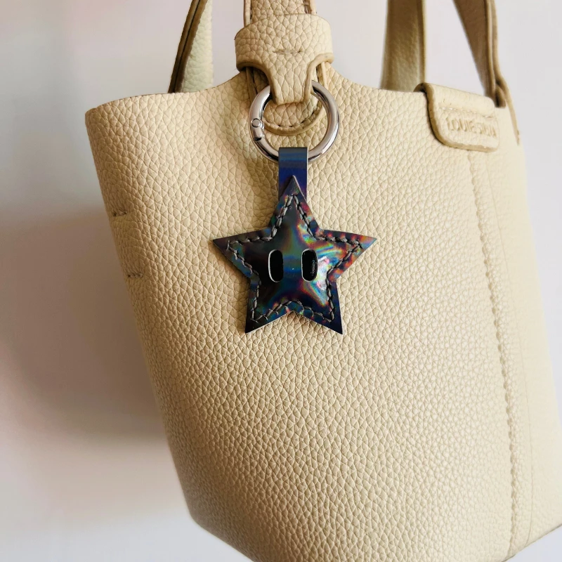 

Starlet Pendant, French Sheepskin Bag Pendant Phone Pendant, Pure Genuine Leather Keychain Cute Decorative Gift.