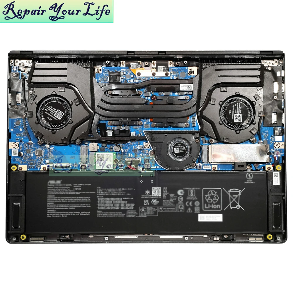 وحدة المعالجة المركزية GPU مروحة التبريد ل ASUS ROG Zephyrus G16 GU605 GU605MZ GU605MI GU605C مبرد الكمبيوتر المحمول 13NR0IQ0T02011 13NR0IQ0T01011 FSC9 FSC8
