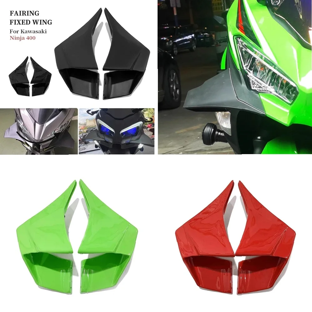 

For Kawasaki Ninja 400 Motorcycle Aerodynamic Wing Spoiler Side Fairing Panel Winglet Accessories