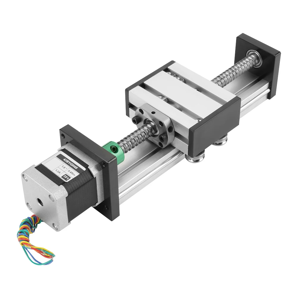 

Linear Slide Ball Screw Linear Stage 1204 Ball Screw Linear Slide Stroke Long Stage Actuator with Stepper Motor 100mm Stroke