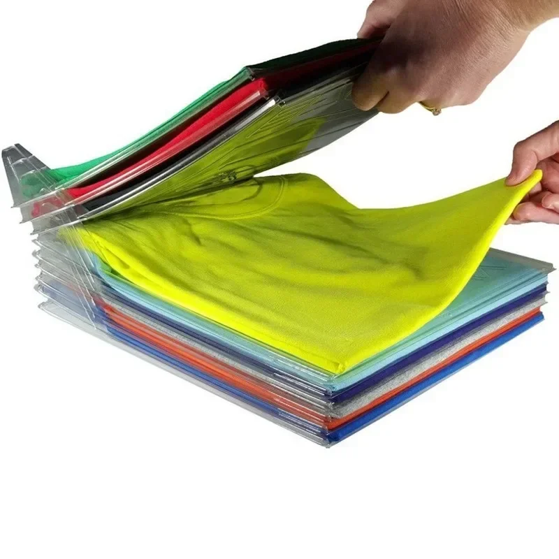 20 Pcs Creative Home Closet Clothes Folder Organizer Shirt Folder Documents Dividers T-Shirt Organization System