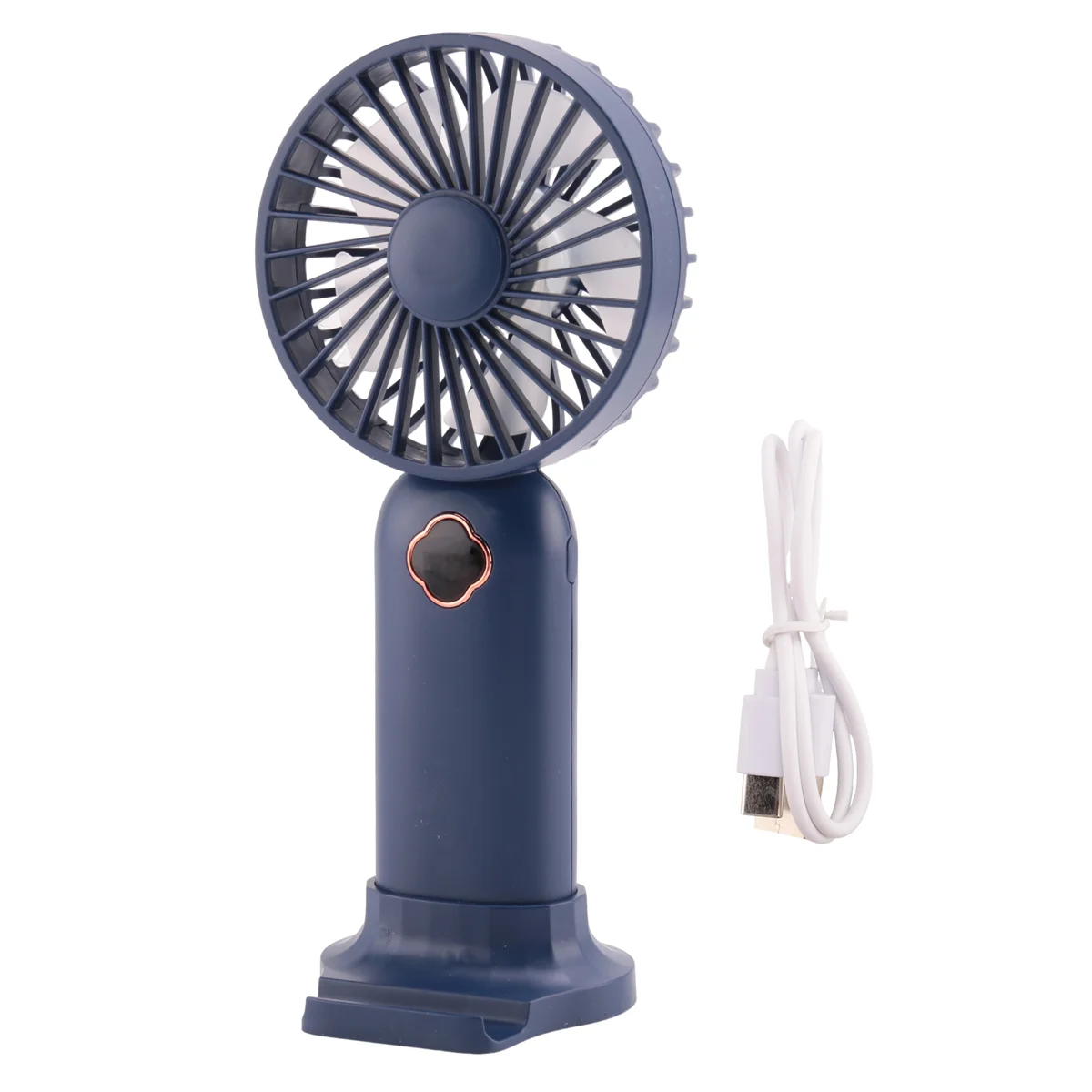 

Portable Handheld Fan USB Mini Fan Rechargeable Digital Display Lazy Air Cooler Fan for Outdoor Home Office-Blue