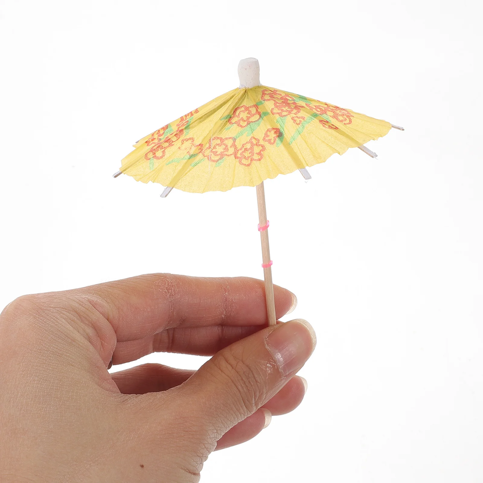 

50pcs Cocktail Umbrella Picks Hawaiian Party Decor Wood Fruit Picks For Drinks Cake Sticks Summer Tropical Beach Toothpicks