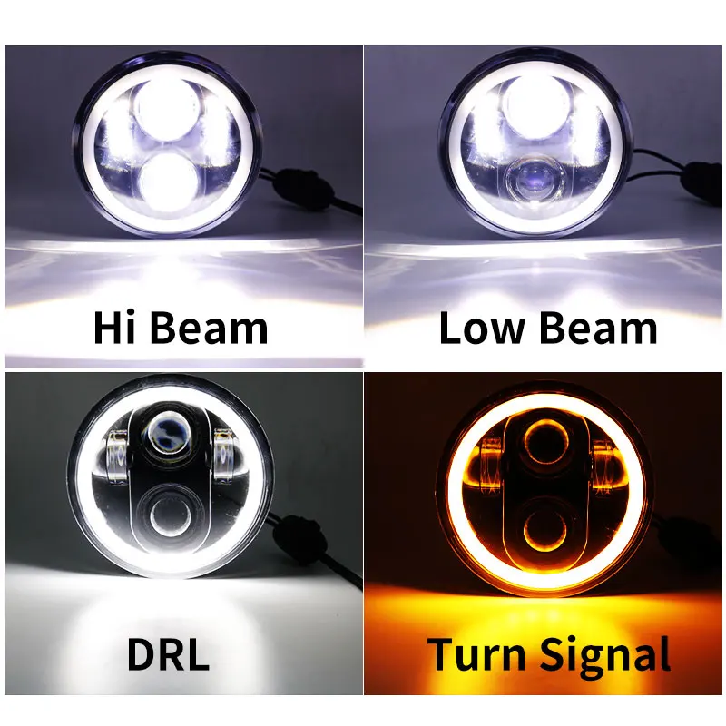 Car Motorcycle 5.75 Inch LED Headlight For Harley Sportster Iron 883 Dyna Triumph Street Speed Triple 5 3/4\