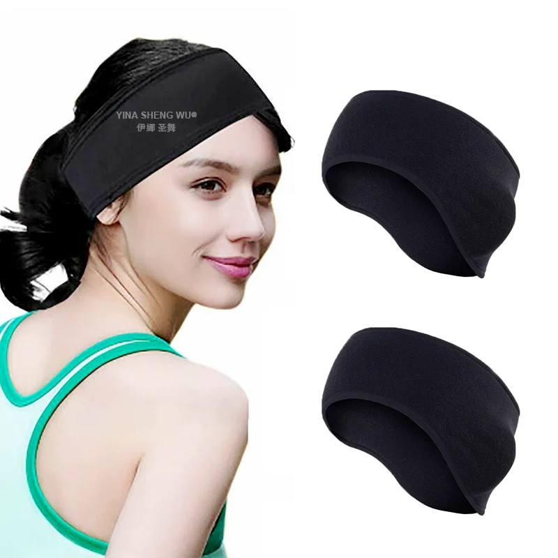 Men Women Winter Sport Sweatband Warm Headband Thermal Fleece Head Band Gym Ski Yoga Fitness Cycling Tennis Running Hair Bandage