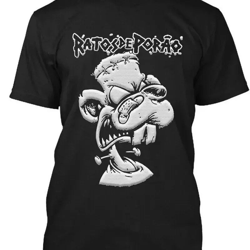 NEW Popular Ratos de Por o Brazilian Thrash Music Retro Art Logo T SHIRT S 5XL