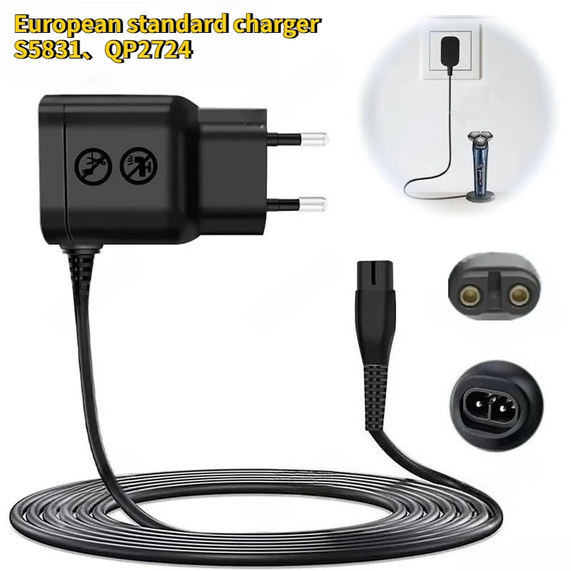 Cargador de 4.3V Compatible con la Afeitadora Eléctrica Philips Norelco OneBlade QP2520 QP2620 QP2515 QP2510 MG3730 MG3720 MG3710