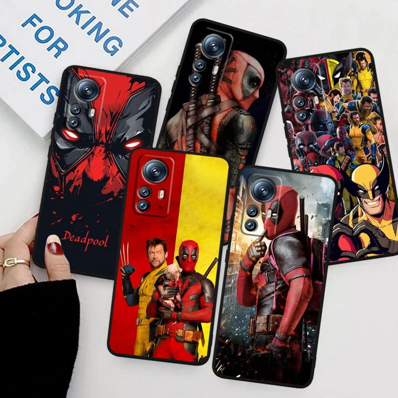 

Marvel Deadpool Wolverine For Xiaomi Mi 14 13T 13 12T 12 11T 11i 11 10T 10 Pro Lite Ultra 5G Black Back Phone Case