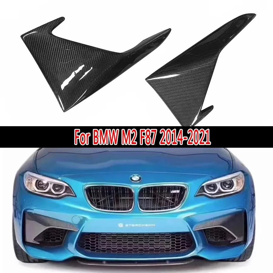 

For BMW M2 F87 2014-2021 Carbon Fiber wrap angle Car Front Bumper Splitter Corner Trim Cover Fog lamp corner Car Accessories