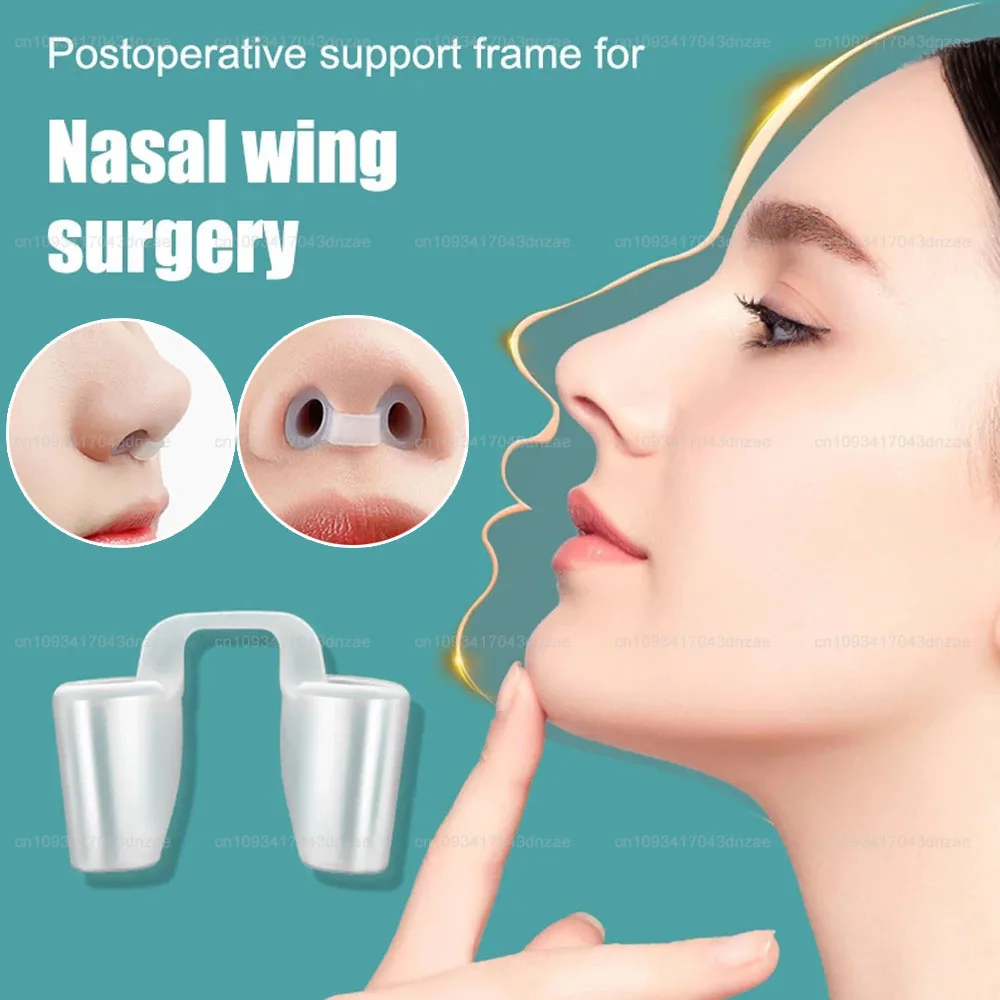 

5-размерная послеоперационная ринопластика, поддержка ноздрей, силиконовая форма, фиксатор коррекции изогнутого носа, силикагель, зажим для носа