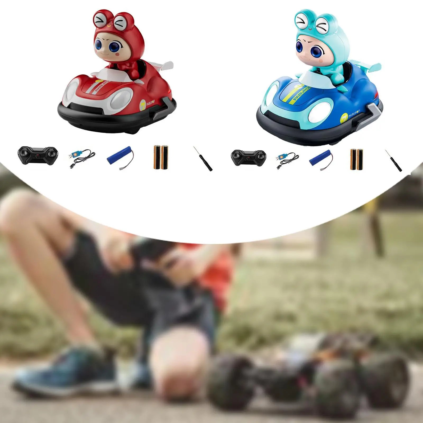 RC Battle Car Cartoon Veicolo Giocattolo Robusto telecomando Auto RC Cartoon Car Toy per bambini dai 6 anni in su Bambini Bambini Adolescenti Capodanno