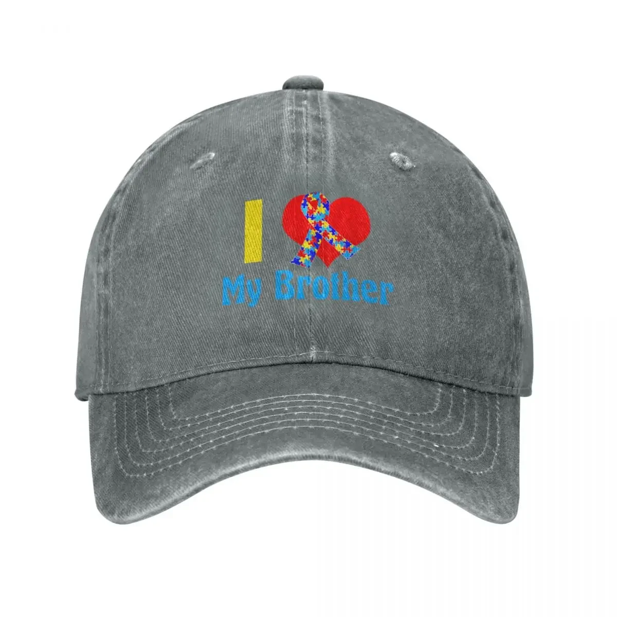 I Love My Brother Autism Awareness Baseball Cap Wild Ball Hat New In The Hat Golf Women Men's