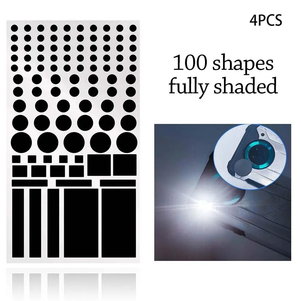 

4PCS Car Accessories Dimming LED Self-adhesive Light Blocking Stickers Blackout Stickers Auto Stickers