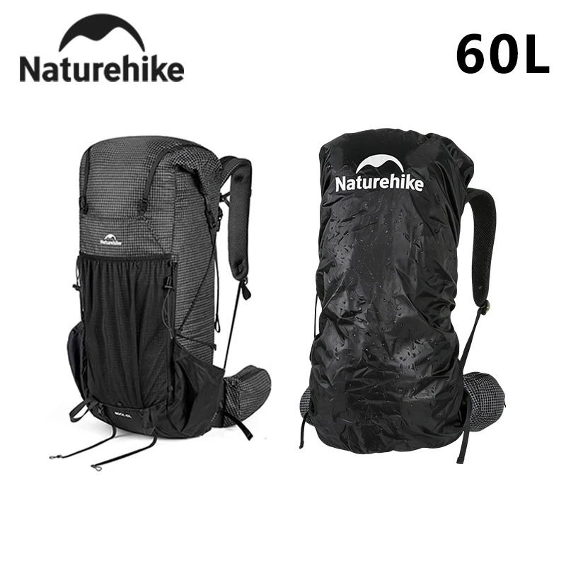 Рюкзак Naturehike 2026 New Rock 60L для походов, многофункциональный, с системой крепления, водонепроницаемый чехол от дождя, расширяемый