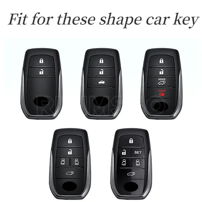 Soft Tpu  Car Remote Key Case Cover for Toyota RAV4 Crown Hilux Fortuner Camry Land Cruiser Prado Protect Shell Fob Accessories