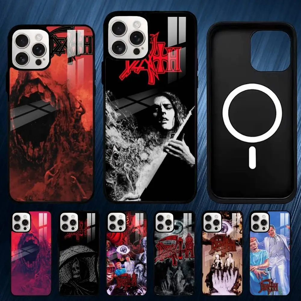 

Металлический чехол для телефона B-Band D-Death для iPhone 17,16,15,14,13,12,11, Plus, Pro, Max Magsafe с магнитной беспроводной зарядкой