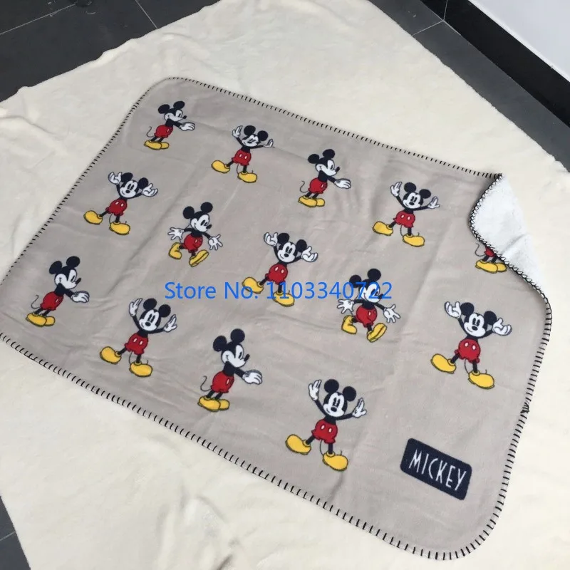 Anime Mickey Mouse Baby Plush Blanket 70x100cm Throws Sherpa Backing Kids Gift on Bed/Crib/Couch/Plane Toddler Girls Boys Pet