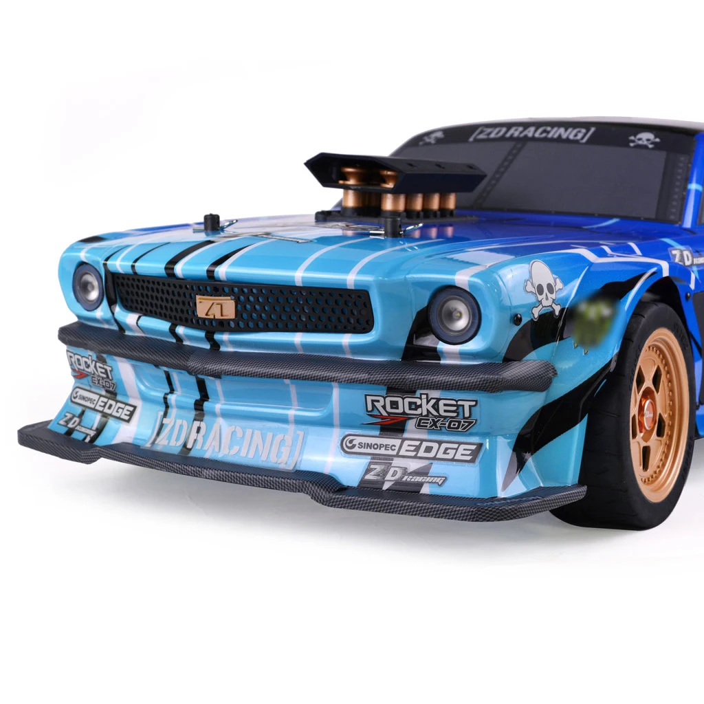 รถโมเดล ZD Racing EX07 4WD Brushless Simulated RC ไฟฟ้าความเร็วสูงระดับมืออาชีพ รถสปอร์ตแบบแบน สำหรับวิ่งบนถนน