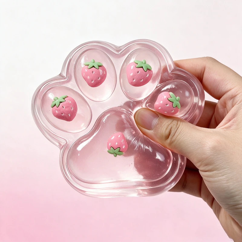 brinquedo-gigante-de-apertar-em-formato-de-pata-de-gato-rosa-morango-de-recuperacao-lenta-fofo-bola-antiestresse-para-descompressao-lembrancinhas-de-festa-para-brincadeiras-diarias