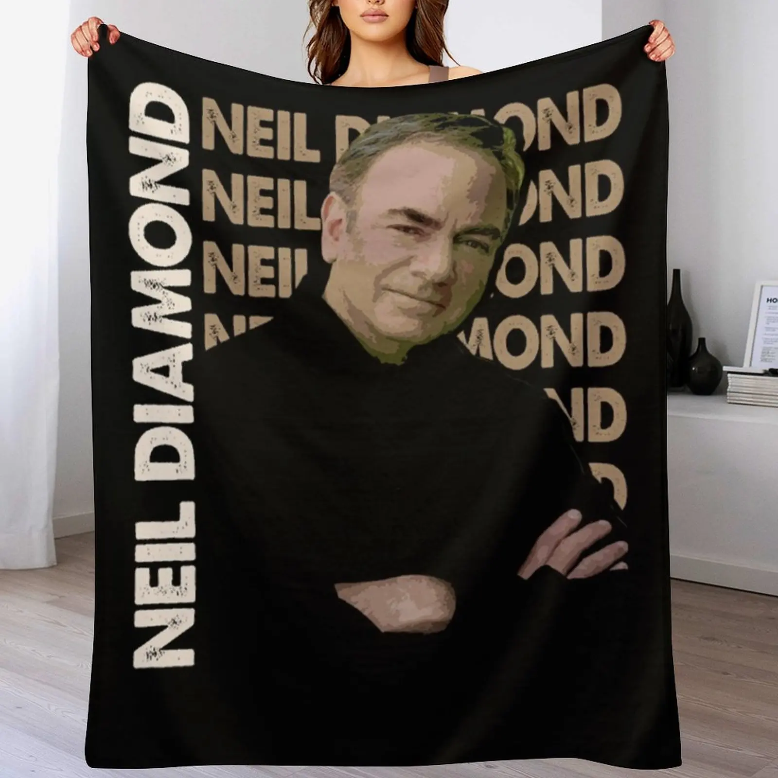 

Classic Photo Pop Music Throw Blanket Camping Custom Travel Bed linens Blankets