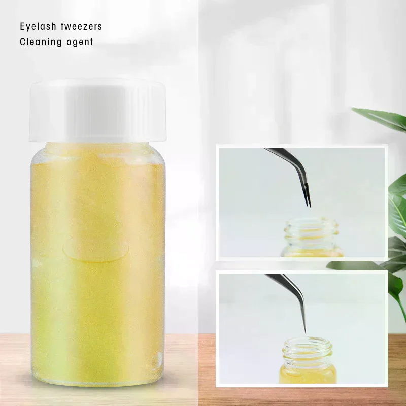25ML Eyelash Tweezers Cleanser Lash Glue Remover Liquid Cleaning Sponge Acrylic Bottle Lashes Extension Supplies Cleaner