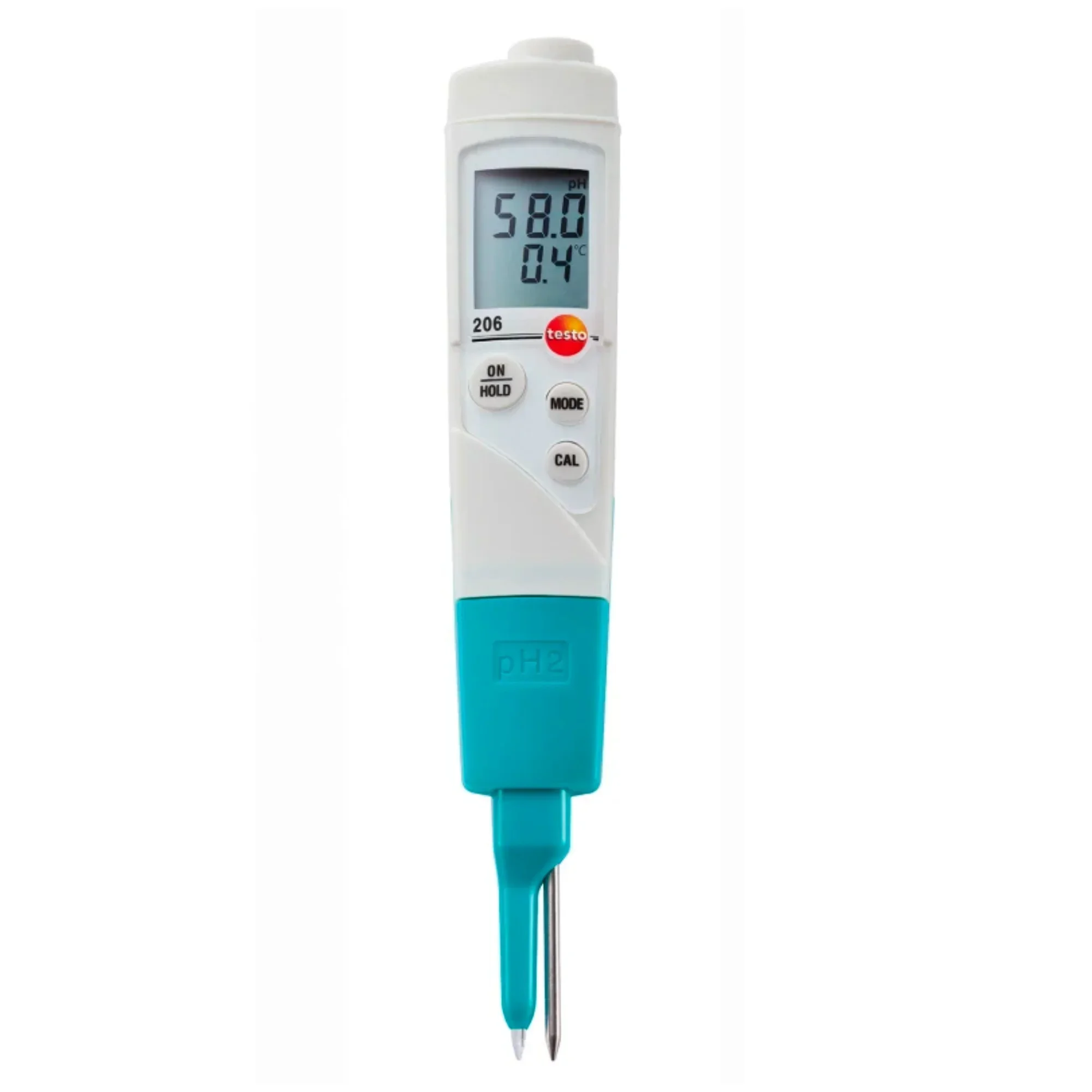 2025 testo 206-pH2 pocket size digital PH meter for semi-solid, cheese, fruit, pen type digital ph meter testo 0563 2062