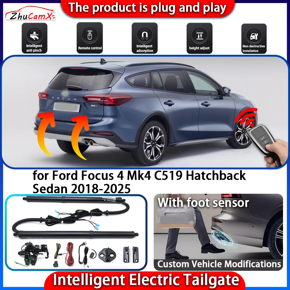 

Smart Powered Tailgate System for Ford Focus 4 Mk4 C519 Hatchback Sedan 2018-2025 Automatic Intelligent Trunk Lift Control Kit