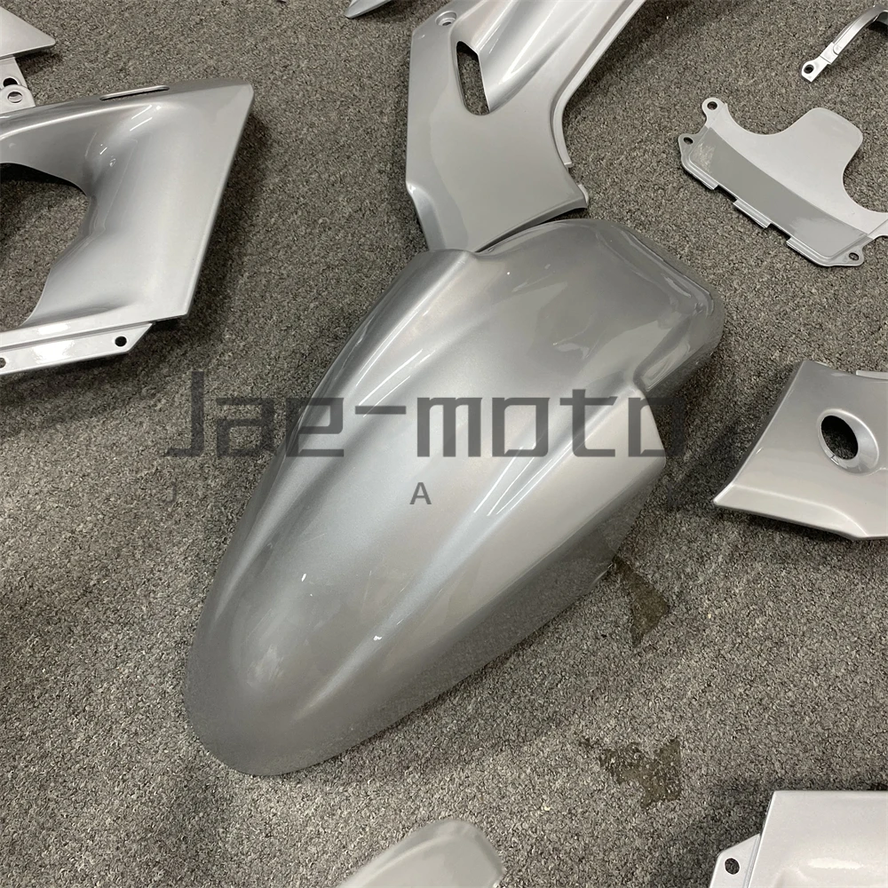 For ZX-6E ZZR400 1993-2007 ZZR600 1998-2003Injection ABS Plastics Full Fairings Kit Mold Replace Accessories Silver