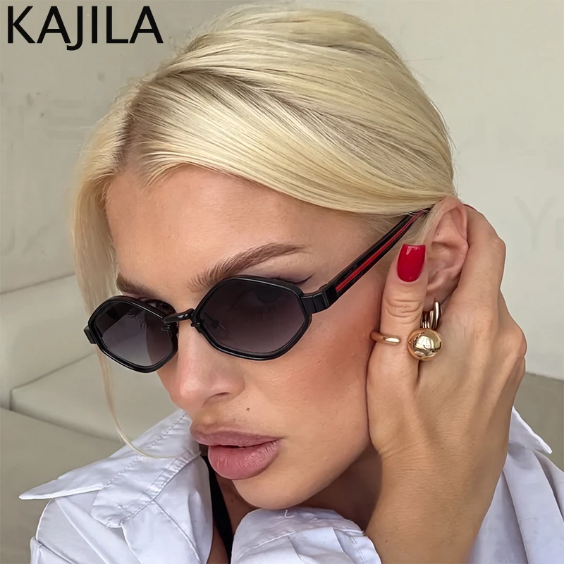 Vintage Small Frame Hexagon Punk Sunglasses Women 2026 Luxury Designer Trendy Driving Sun Glasses Retro Polygon Shades Eyewear