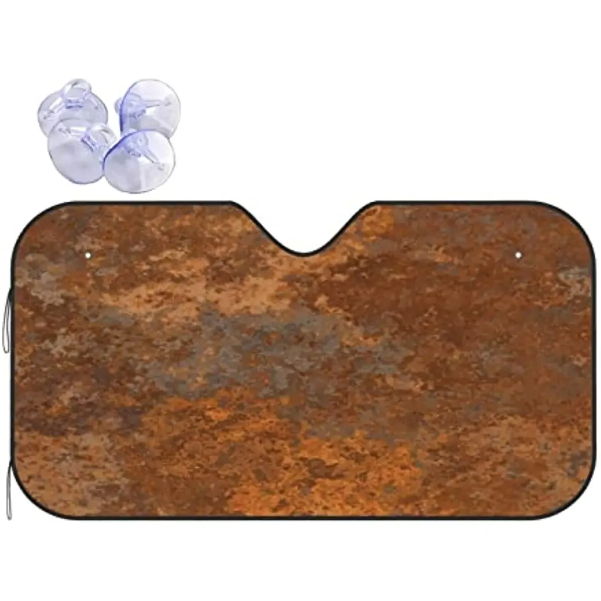 

Car Windshield Sun Shade,Iron Brown Copper Old Rusty Abstract Orange Rustic Aged Corrosion Dirty Steel Car Sun Visor Foldable
