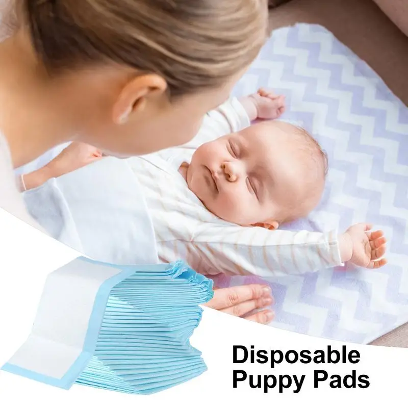 

100pcs Diaper Changing Pad Breathable Under Pads Leak-Proof Adult Chucks Pads Portable Toddler Changing Du,rable Oxford Diaper