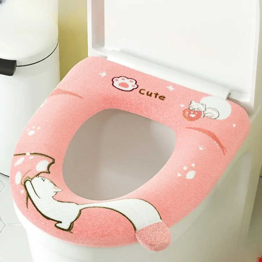 Baby cat toilet seat cover home winter thickened toilet cover four seasons universal toilet seat seat toilet washer