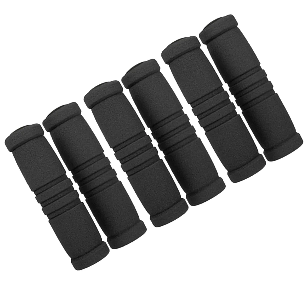 3 Pairs Mountain Bike Handlebar Grips Cover Anti-slip Handlebar Cover Hand Grips Cover with Plug (Black)