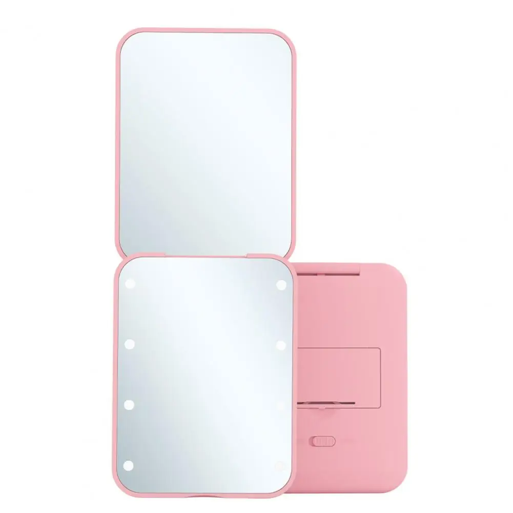 Folding Mirror Portable Folding Vanity Mirror with Led Light Compact Makeup Mirror for Travel Home Use Cosmetic Mirror