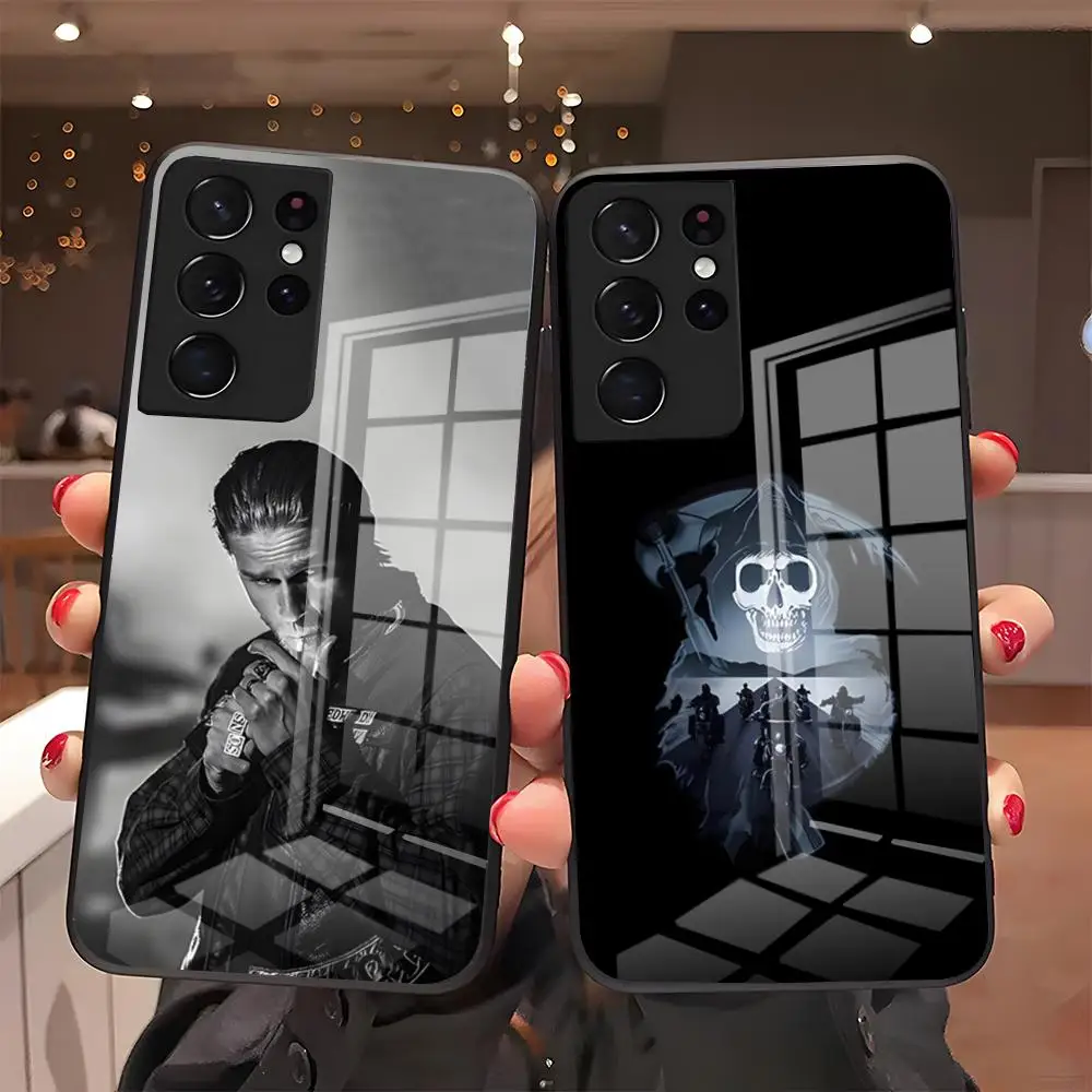 TV S-Sons Of Anarchy Phone Case For Samsung A57 A37 A33 5G A54 A36 A35 A56 A52 A17 Shockproof Glass Cover
