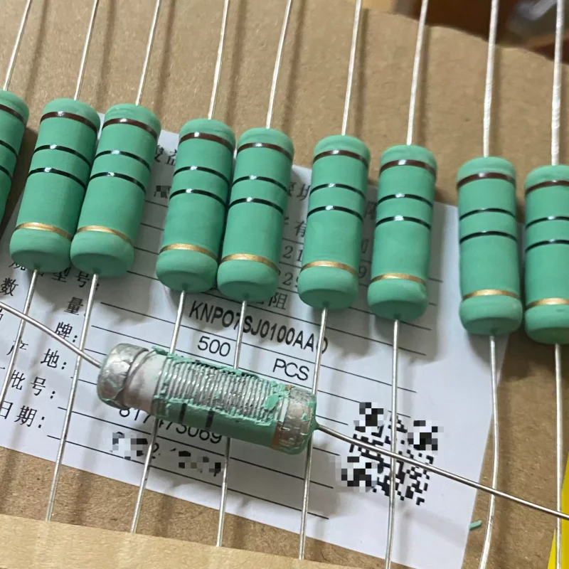 10-100pcs 7W 10R 5% KNP07SJ0100A 10 ohm thick sound insensitive winding resistor copper pin