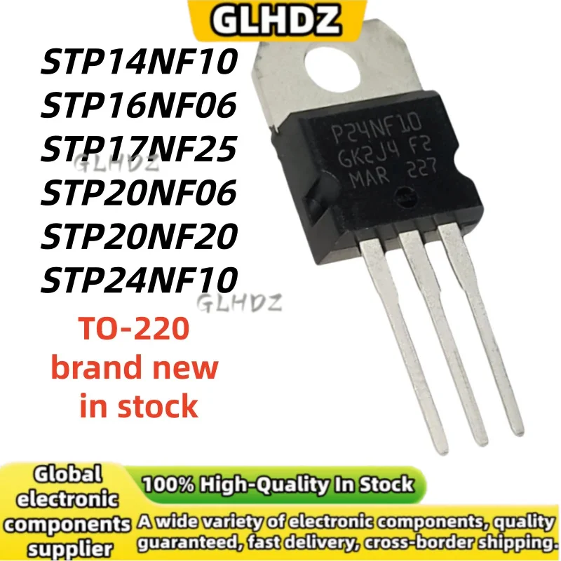 TO--220 10PCS STP14NF10 STP16NF06 STP17NF25 STP20NF06 STP20NF20 STP24NF10 new in stock