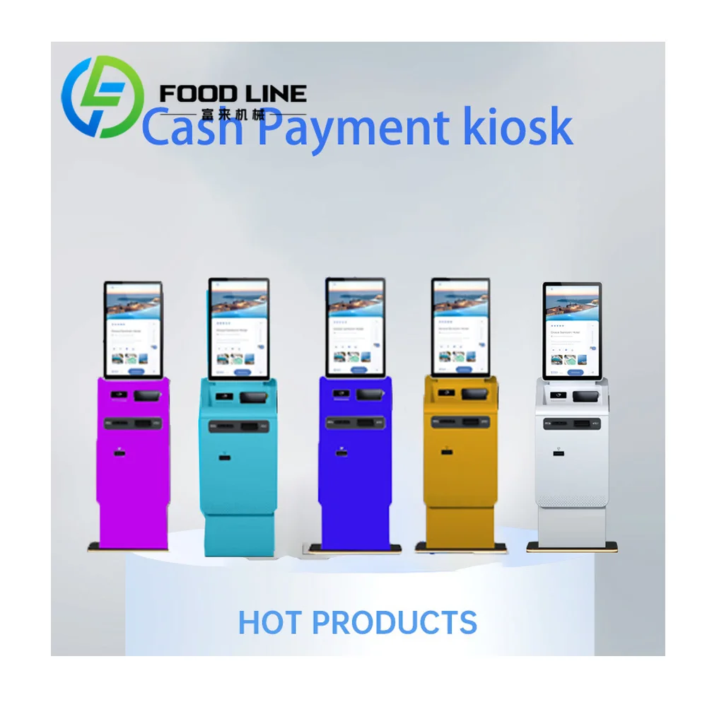 Customize 32 Inch Self Automatic Cash Machine Self Service Payment Kiosks Machine Cash Recycler Kiosk Manufacture Atm Machine