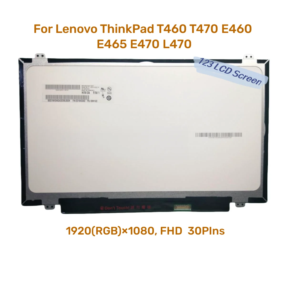 Painel de Tela Lcd para Lenovo Thinkpad 14.0 B140han02.4 T470 T470s T480 1920 × 1080 Fhd 30 Pinos 100 Testado Funciona Bem