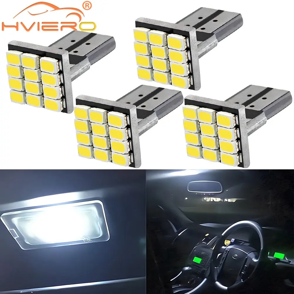 4Pcs T10 W5W Canbus 1206 12SMD LEDs Vehicle Tail Dashboard Led DC 12V Reverse Parking Lights Side Marker Lamp Wedge Corner Bulbs