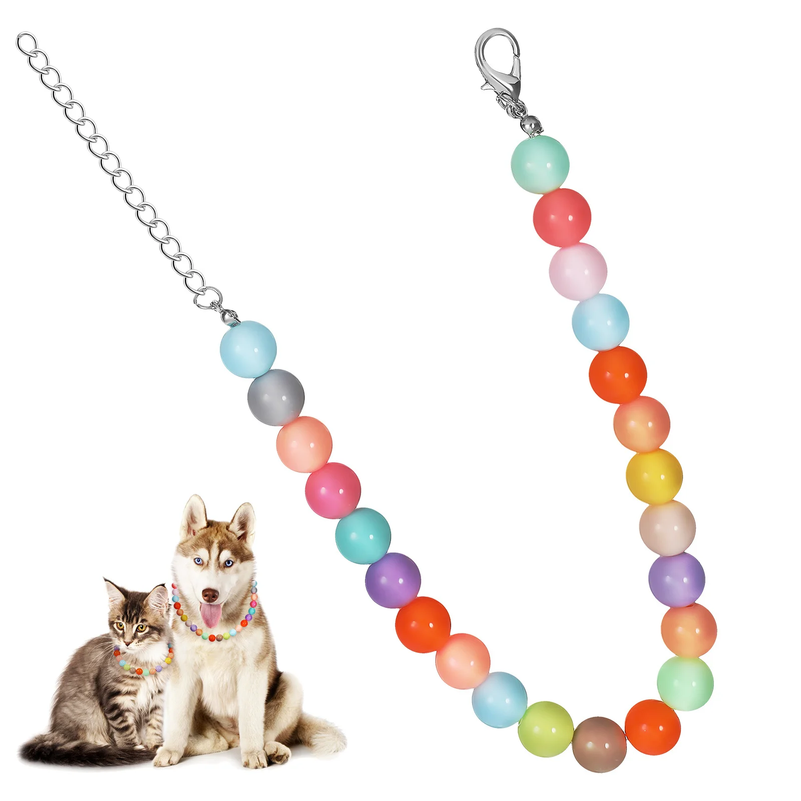 

Candy Color Dog Necklace Collar Adjustable Cute Pet Jewelry for Small Dogs Puppies Wedding Party Accessories Dogs Necklace